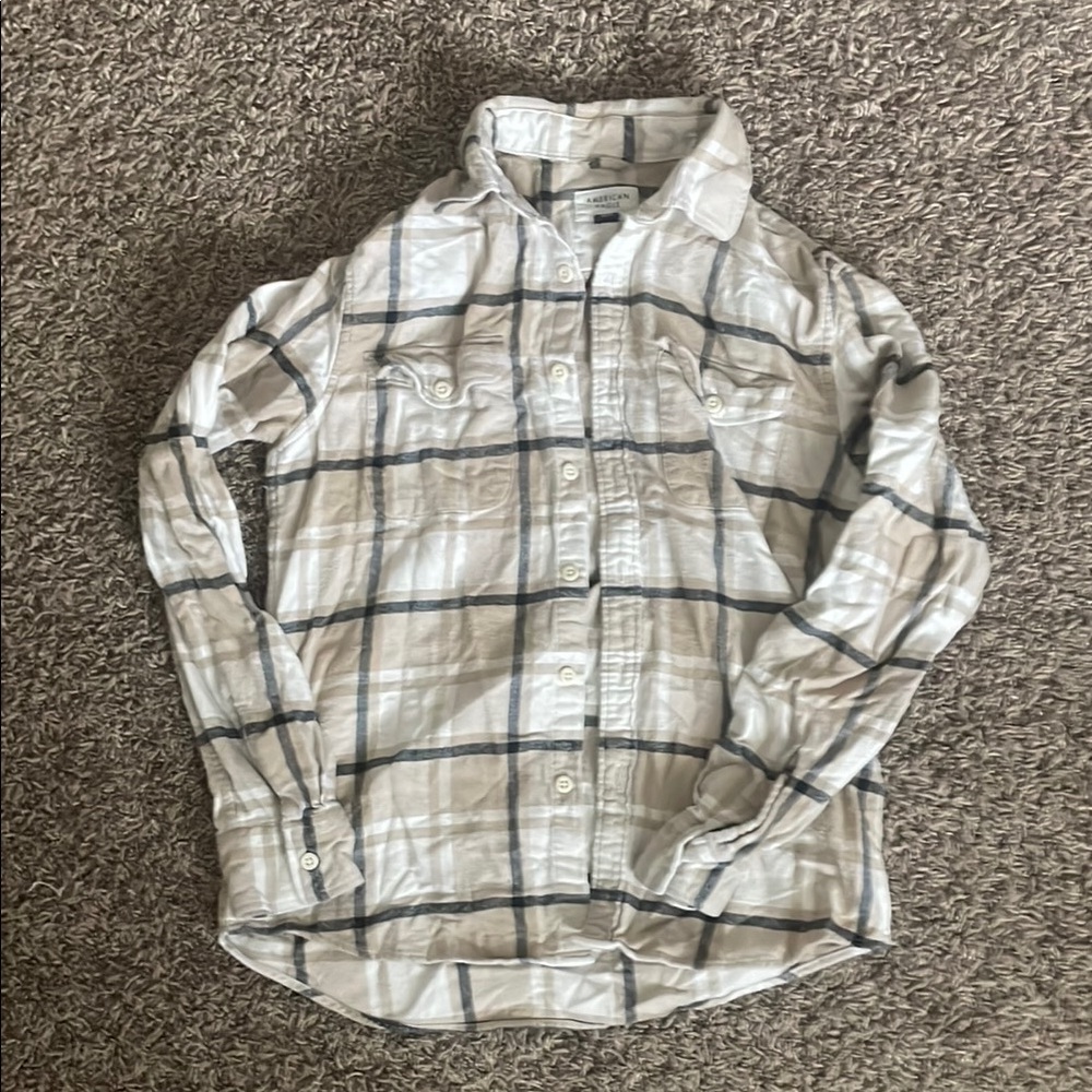 American Eagle Outfitters Tan Lightweight Shirt Jacket